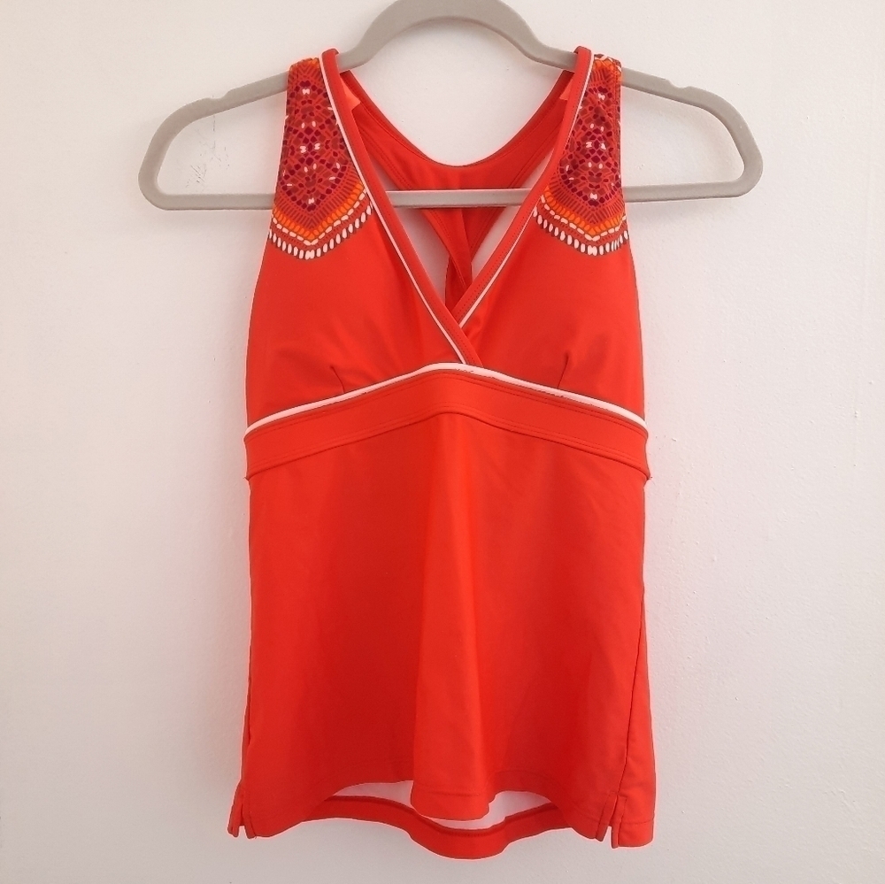 Athleta Red Tankini  Swim Set M